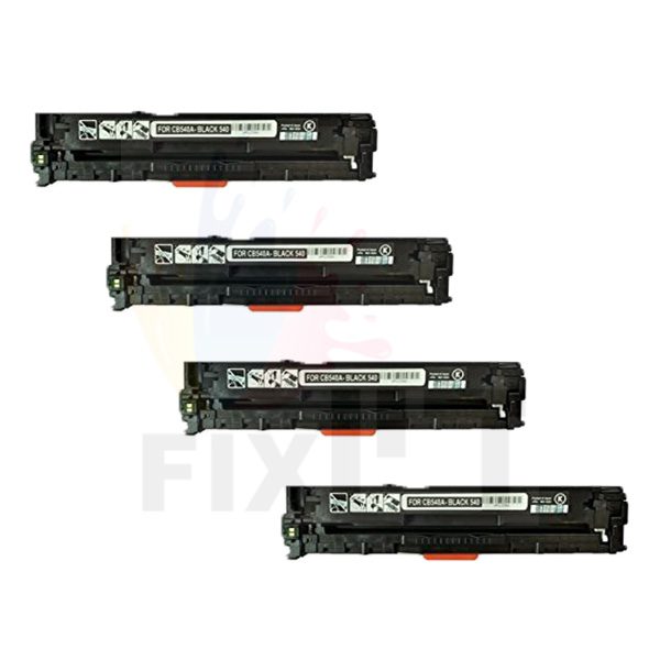 ארבעה טונרים שחור תואמים HP 125A CB540A