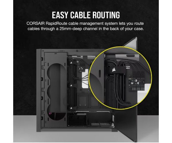 מארז מחשב Corsair iCUE 5000D RGB AirFlow CC-9011242-WW צבע - שחור – תמונה 3