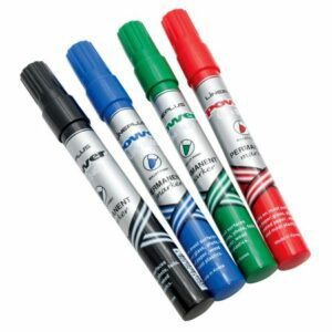 סט 12 טוש פרמננט ראש עגול 70 בצבע אדום - מבית Line Plus