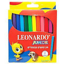 סט 24 טושים צבעוניים דקים - מבית Leonardo