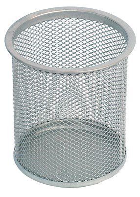 כוס רשת ממתכת לעטים - כסף