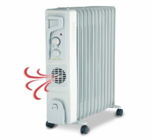 רדיאטור 12 צלעות טורבו עם מתקן אדים ומפזר חום מובנה Gold Line ATL-2012T 2500W - בצבע לבן