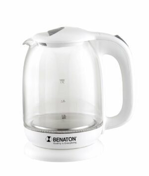 קומקום זכוכית Benaton BT-8025 2200W 1.7L - בצבע לבן