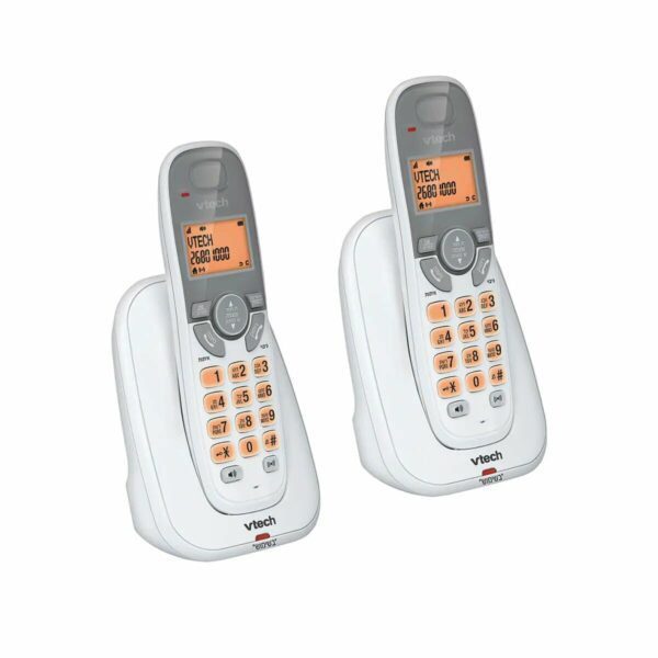 טלפון אלחוטי כפול בעברית מלאה Vtech SLB-FS6414TW - צבע לבן