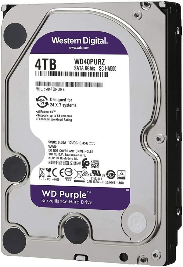 דיסק פנימי Western Digital Purple Desktop WD40PURZ 4TB